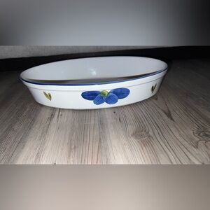 Maxam Italian Daisy Collection 12” Oval Baker Hand Painted Made In Portugal